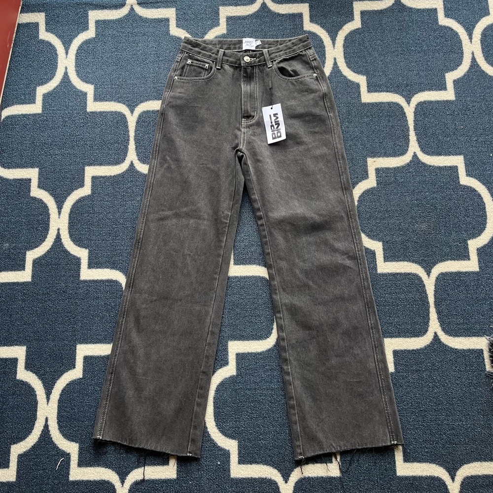 princess polly black wide leg jeans